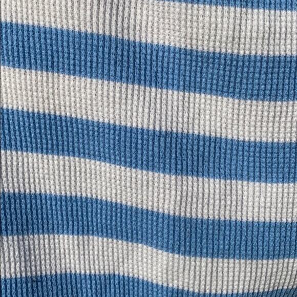 Lauren Ralph Lauren Women's White Blue Stripe Waffle Long Sleeve Sweater Top S - Picture 6 of 8